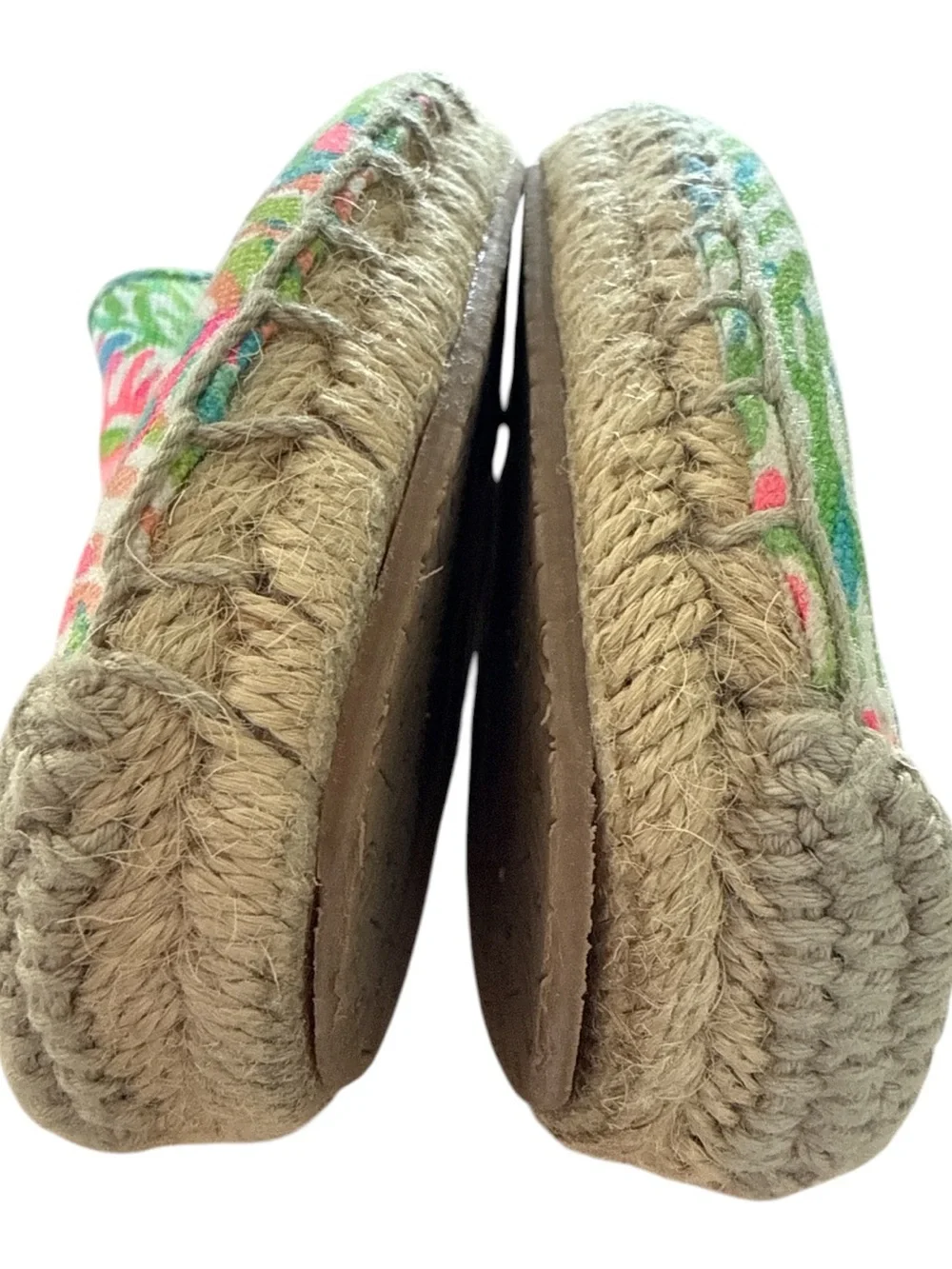 Lilly Pulitzer Lia Lovers Coral Espadrilles Sea Spray Blue Pink Green
